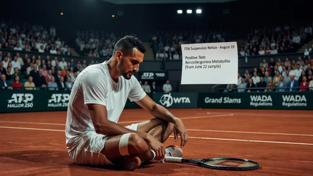 Kyrgios é Suspenso Após Teste Positivo para Cocaína