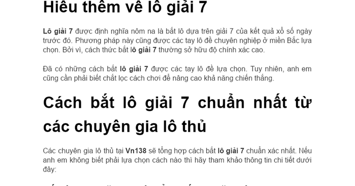 Soi cầu bắt lô hiệu quả